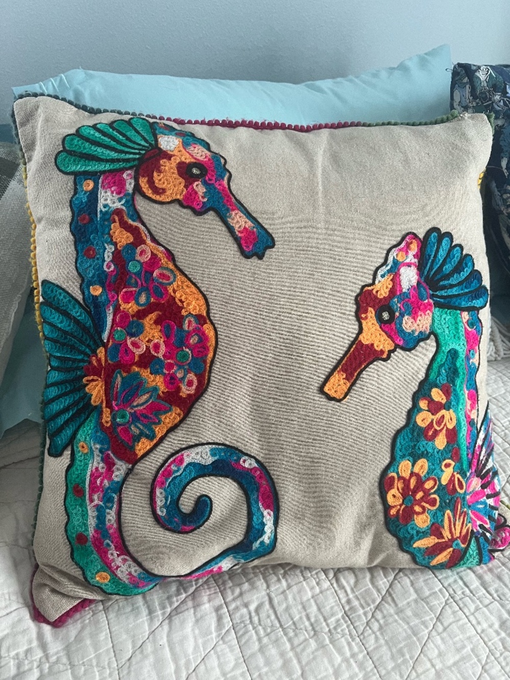 Sea-Horse Accent Pillow